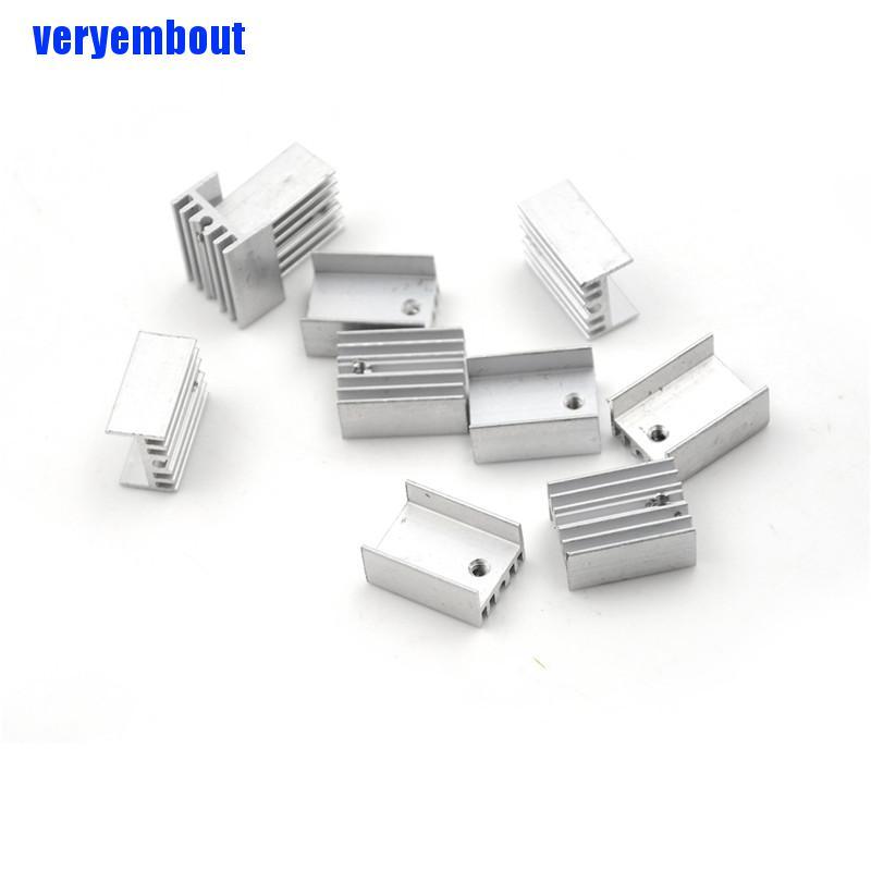 Set 10 Miếng Nhôm Tản Nhiệt Cho Bán Dẫn To-220 20x15 X 10mm