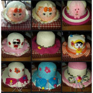 Mũ cói xinh cho bé gái