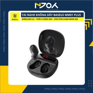 Tai Nghe Không Dây Baseus Wm01 Plus Tws Bluetooth 5.0 Không Dây Chống Thấm Nước Thể Thao Hiển Thị Màn Hình Led Kỹ Thuật