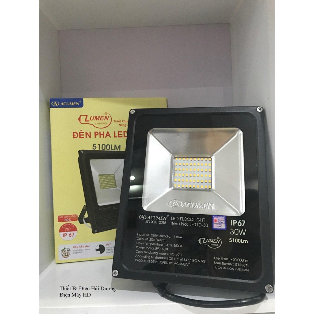Đèn Pha Led Lumen LF01D-30 dùng Hạt Led 30W - BH 3 năm