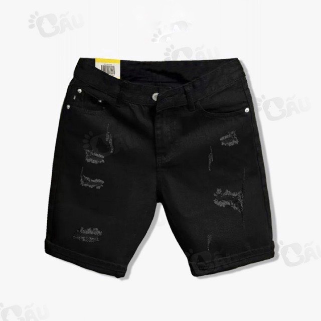 Quần Short Jean Nam Đẹp Chất Bò Co Giãn Cao Cấp, Quần Ngố rách Mẫu Mới Phong Cách Hàn Quốc T01