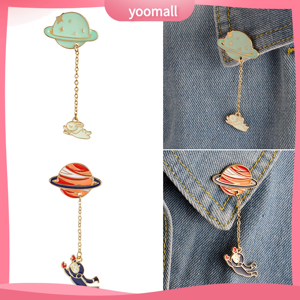 Ghim Cài Áo Hình Phi Hành Gia Và Hành Tinh Thời Trang Cho Nam Nữ