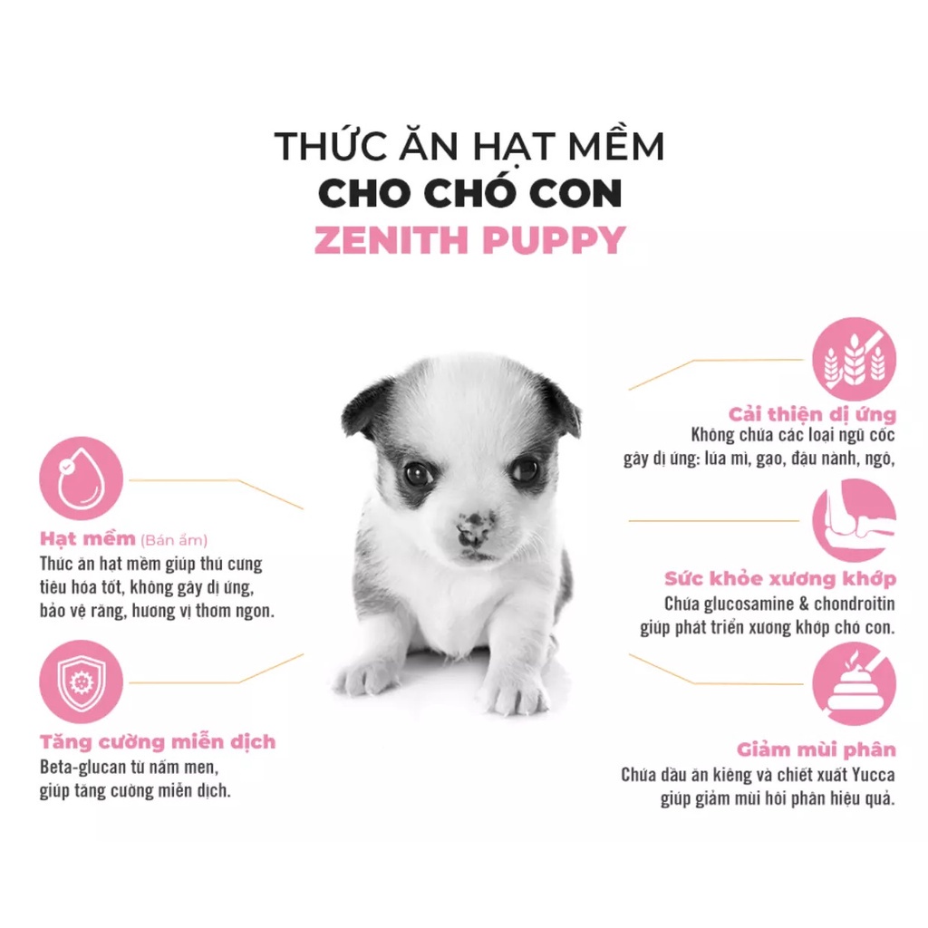 300g thức ăn mềm cho chó Zenith Puppy ️ FREESHIP ️Hạt mềm Zenith cho chó nhỏ rất thơm ngon và bổ dưỡng nhập khẩu Hàn