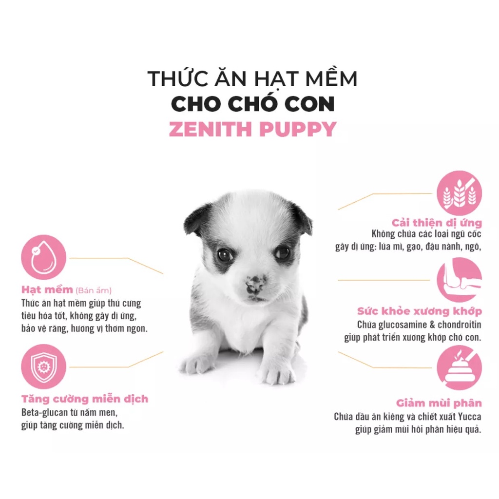 300g thức ăn mềm cho chó Zenith Puppy ️ FREESHIP ️Hạt mềm Zenith cho chó nhỏ rất thơm ngon và bổ dưỡng nhập khẩu Hàn