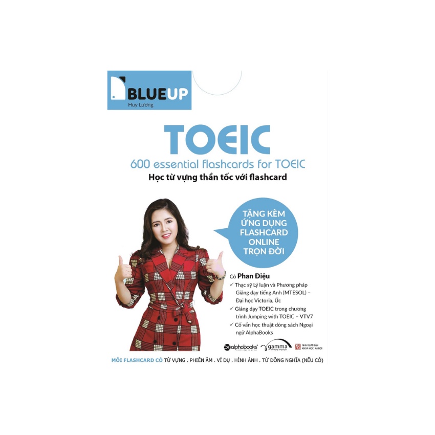Sách Blue Up - 600 Essential Flashcards For Toeic
