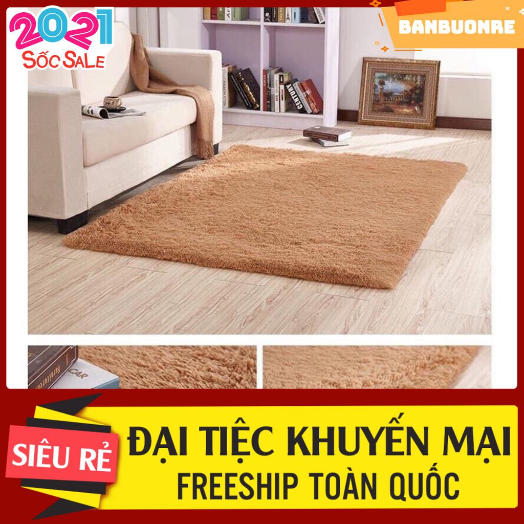 Thảm lông dài trải phòng khách 1m6x2m( được chọn màu)