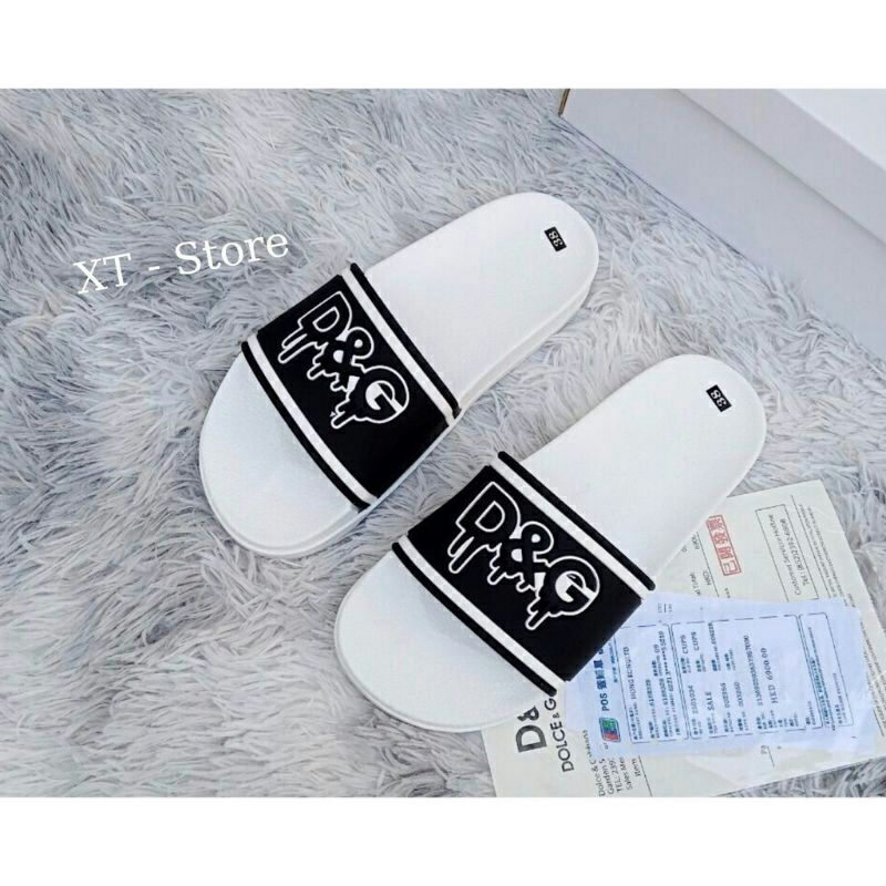 Dép nam d và g trằng quai ngang, size từ 35 đến 43
