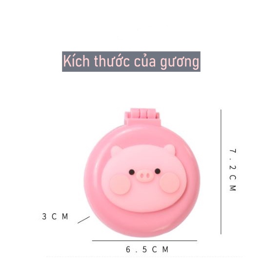 Lược gấp kèm gương mini Kately dùng để trang điểm, có thể gập gọn, bỏ túi tiện lợi,nhiều họa tiết hoạt hình xinh xắn