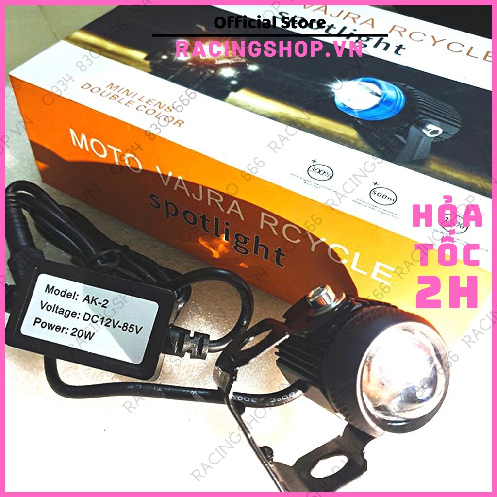 Đèn trợ sáng bi cầu mini Đèn led xe máy ️cos vàng pha trắng LEDVNRACING mẫu hot 2022 Bảo Hành 6T chính hãng RACINGSHOPVN