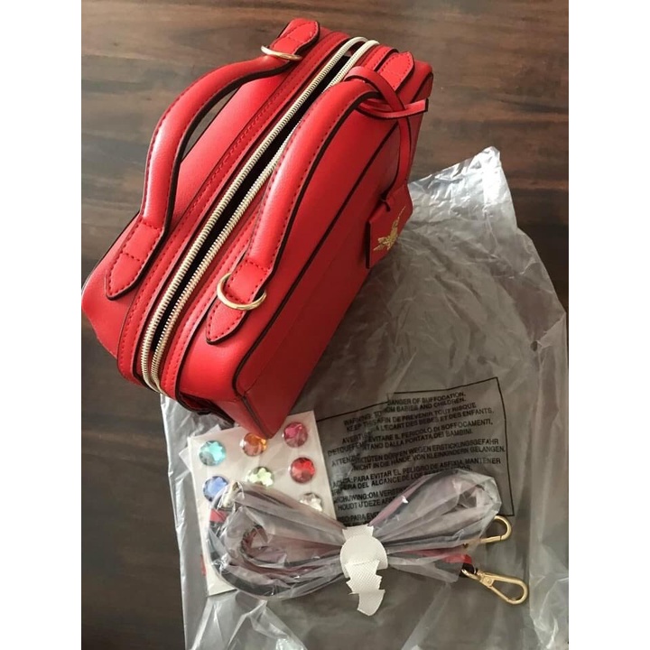 Túi Gift Estee Lauder  - Túi Makeup Màu Đỏ Dạng Hộp