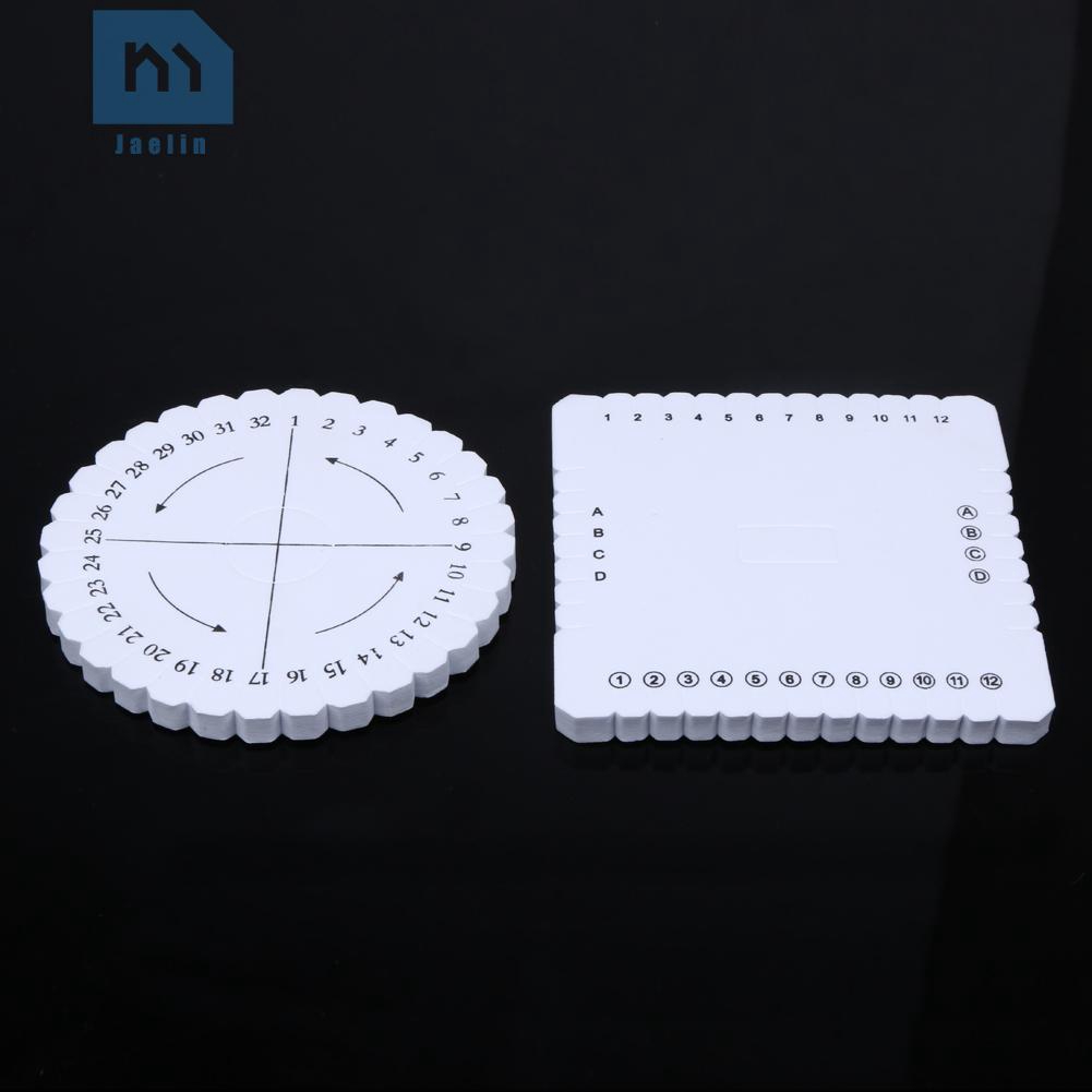 Bộ 2 cái đĩa kumihimo hình tròn/vuông dùng bện dây làm vòng tay