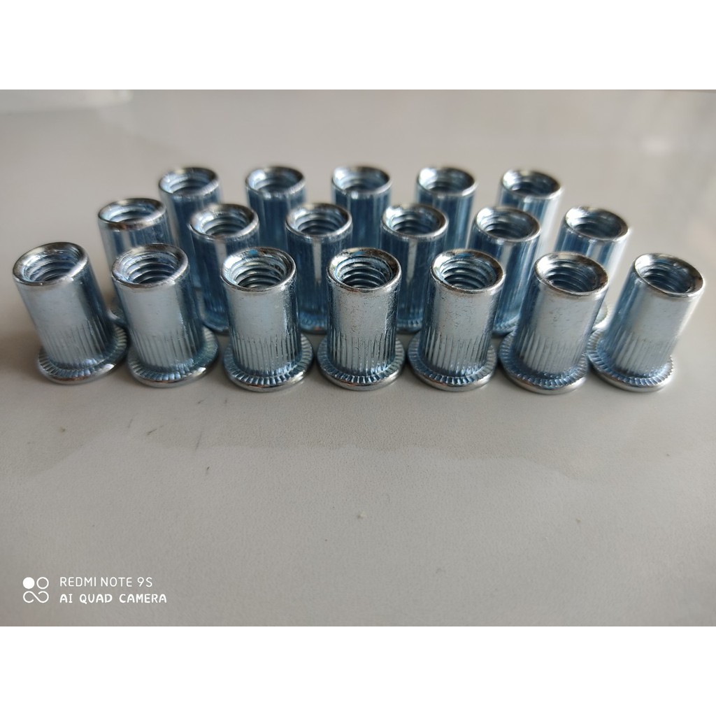 Gói 100 cái Đai ốc rút M3/Ecu rút M3/Ốc tán rút M3/Tán rút M3 mạ kẽm