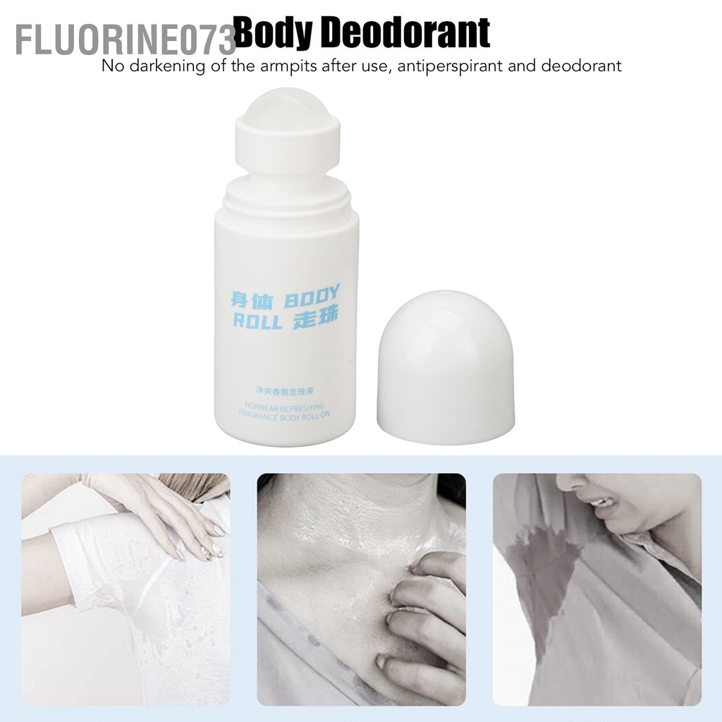 Fluorine073 Roll On Deodorant Energizing Refreshing Lasting Antiperspirant Body for Women Men 50ml
