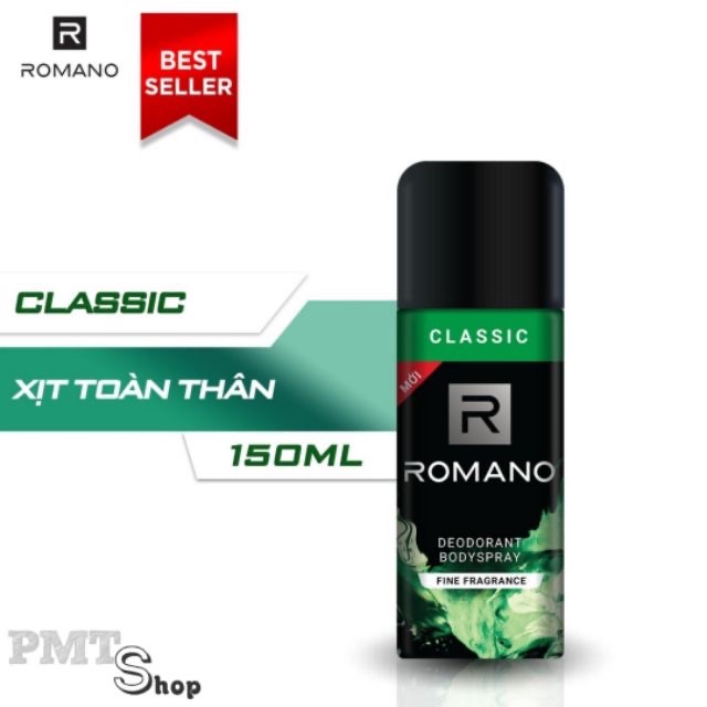 Xịt Khử Mùi Toàn Thân Romano 150ml - Mỹ Phẩm Ola