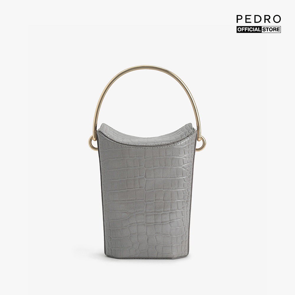 PEDRO -Túi đeo chéo nữ dáng dài Embossed Leather Bucket Bag PW2-16610006-68