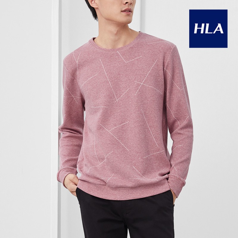 Áo Thun Dài Tay Nam HLA Classic Round Neck Long Sleeve T-shirt