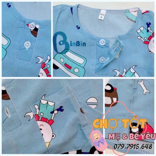 Bộ Tone Sát Nách Bé Trai, Bộ Mặc Mát Vải Lanh (hàng loại 1 ít rút, bền đẹp)