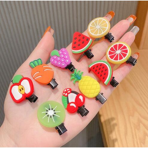 Set 10 kẹp tóc đầy màu sắc đáng yêu cho bé gái