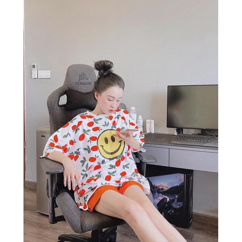 Đồ bộ nữ mặc nhà chất liệu vải thun Cotton 100%, 3 size, 45-80kg vừa, PD385