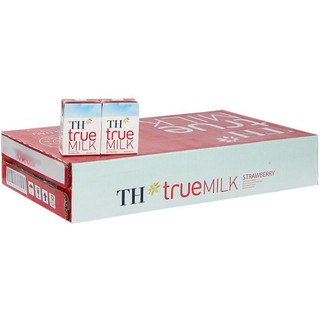 Sữa tươi tiệt trùng TH True Milk vị dâu 110ml thùng 48 hộp