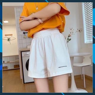 Quần đùi phong cách Ulzzang thêu chữ form rộng lưng thun mát mẻ dễ phối đồ ngày hè | BigBuy360 - bigbuy360.vn