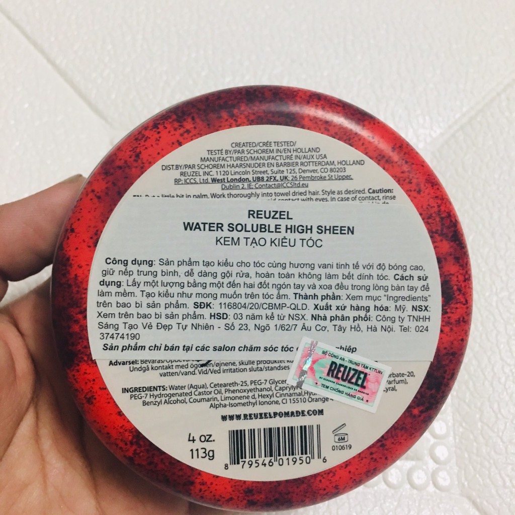 KEM VUỐT TÓC MỀM VÀ TẠO ĐỘ BÓNG REUZEL RED POMADE 113G