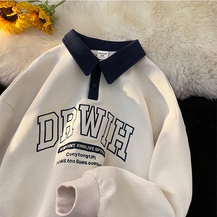 Áo polo tay dài DRWIH - Áo Sweater Unisex Form Rộng  - Vải tổ ong Phong Cách Ulzzang – MayLinh Shop | BigBuy360 - bigbuy360.vn