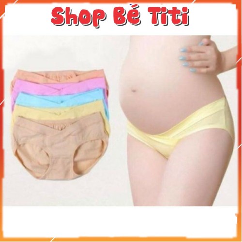 Quần Lót Bầu Cotton Thoải Mái Cho Mẹ Bầu Quần lót bầu kháng khuẩn thông hơi LB003 Shop Bé TiTi