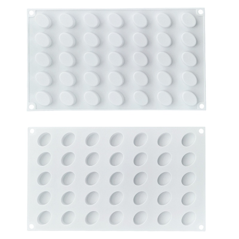Khuôn silicone 15 / 35 Lỗ Hình Trái Tim / Tròn / Vuông Tự Làm Bánh Trung Thu / Thạch Rau Câu