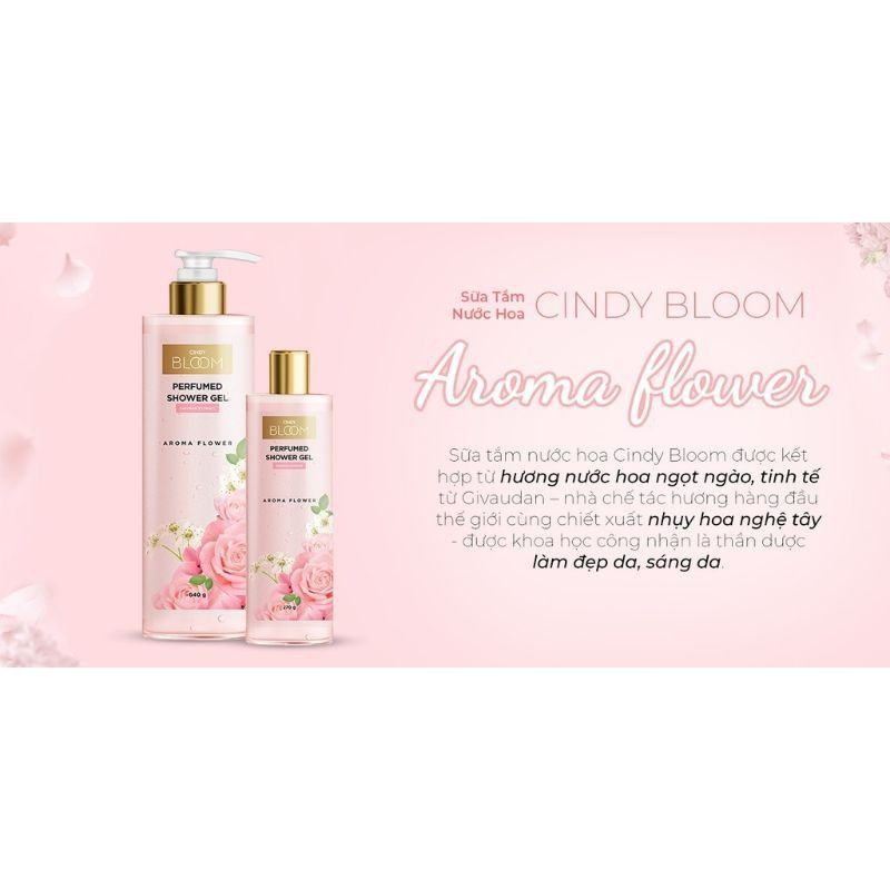 (4 MÙI) Sữa tắm nước hoa Cindy Bloom 640g