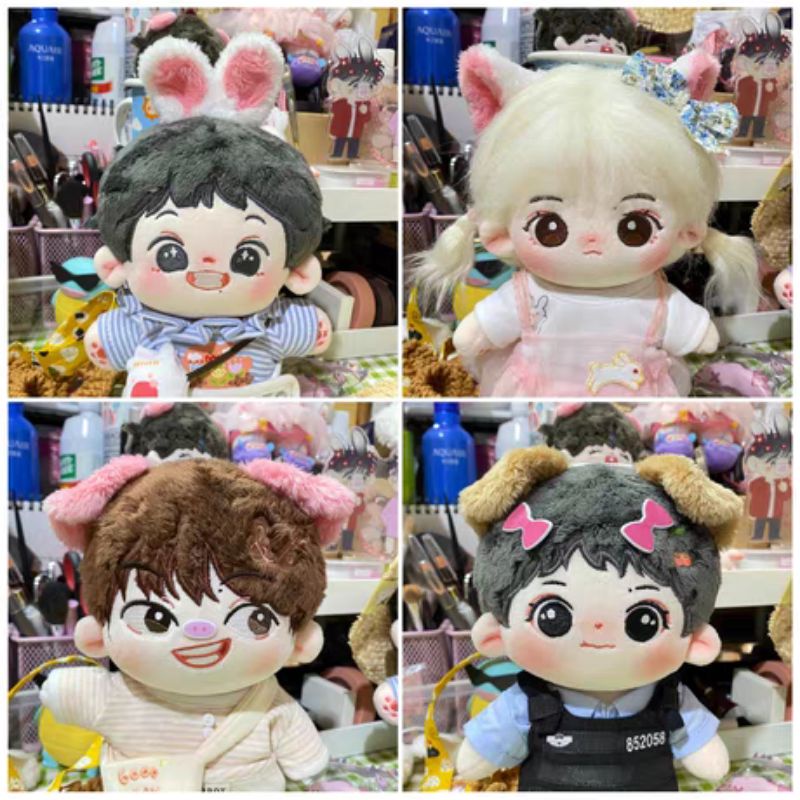 Phụ Kiện Cho Doll 15,20cm Tai Mèo, Thỏ, Cún, Gấu, Heo Cute
