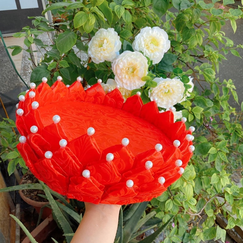 Cánh hoa sen làm đế gấp sẵn