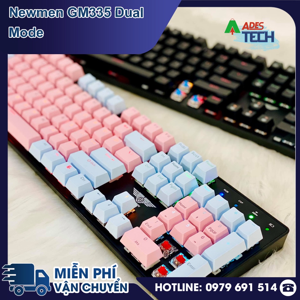 Bàn phím cơ không dây Dual Mode Newmen GM335  Hàng chính hãng
