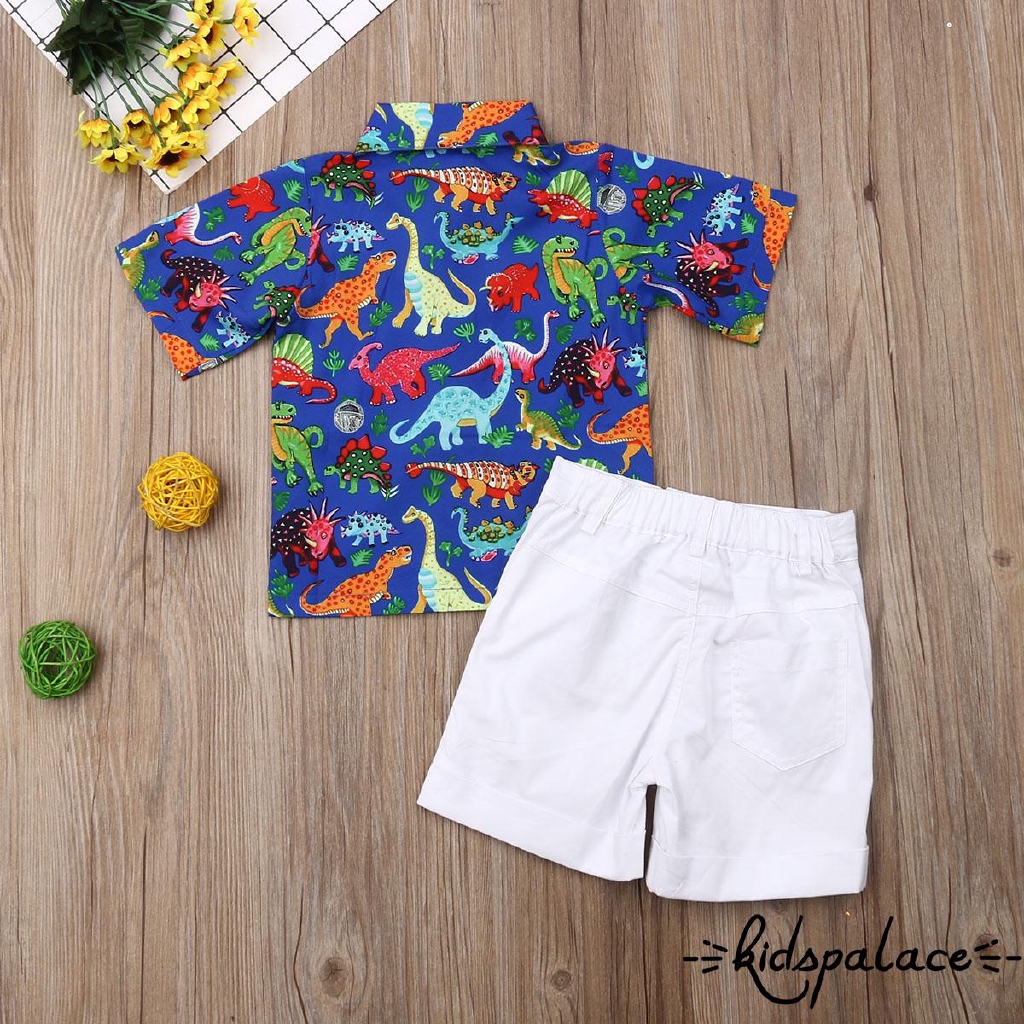 ✦YR-DE Neugeborenes Baby Mädchen Dinosaurier Floral Tops Shirts Kurze Hosen Outfits