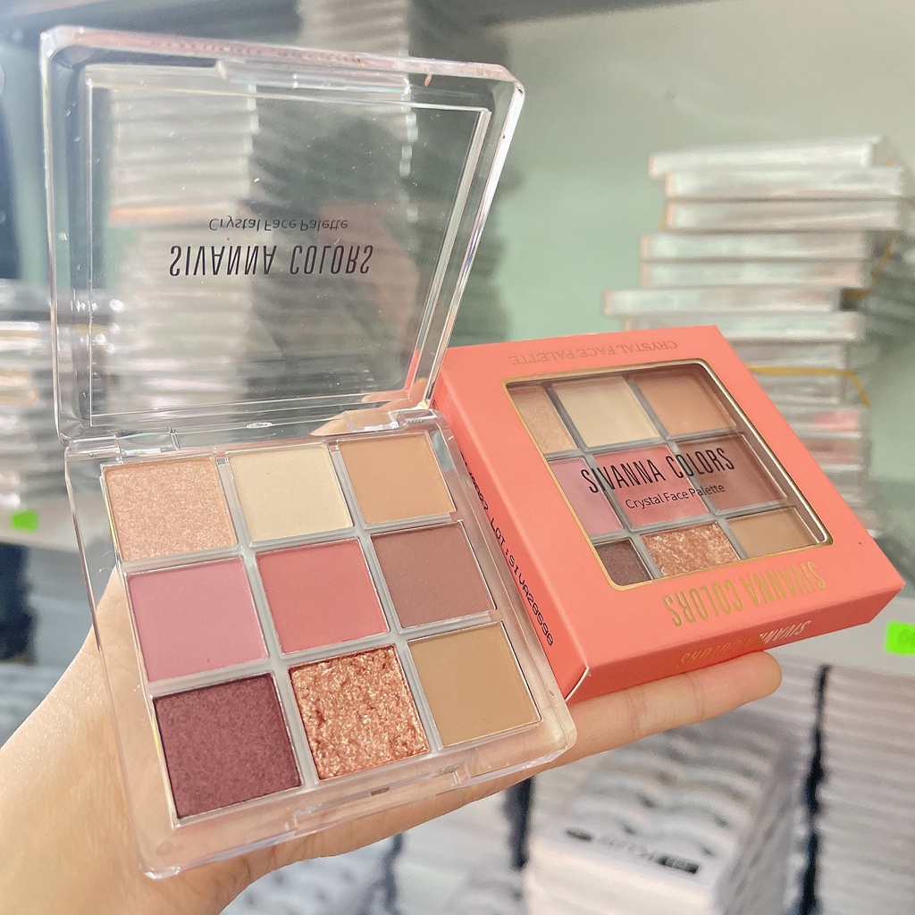 Bảng phấn mắt 9 ô Sivanna nhũ mịn lì siêu xinh trendy HF651