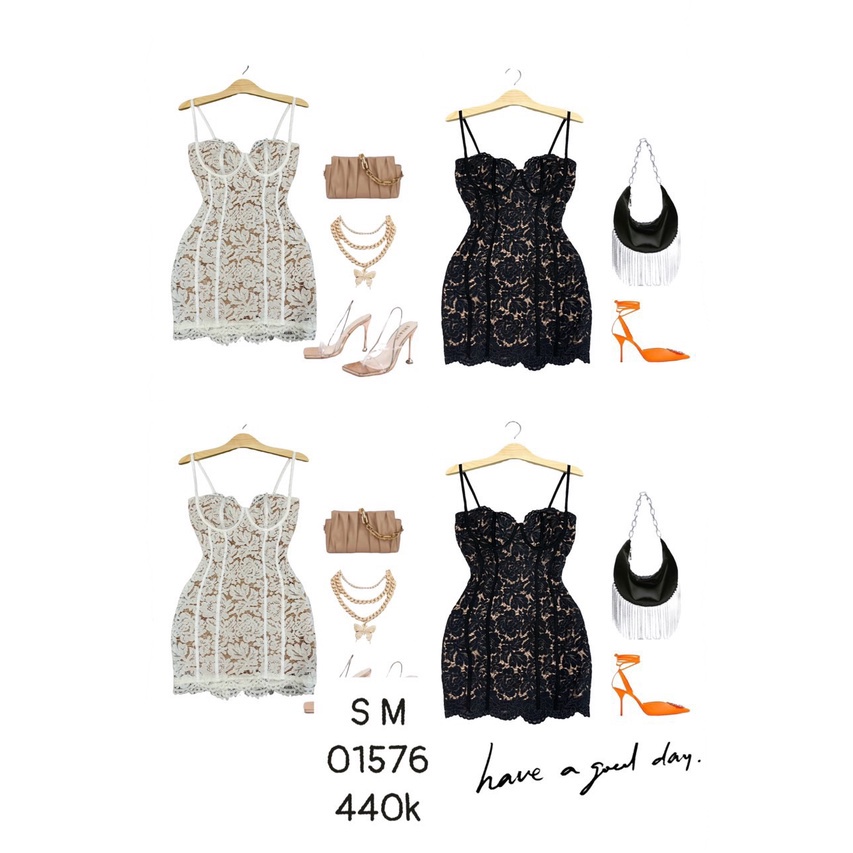 ĐẦM REN 2 DÂY  -  QA01576