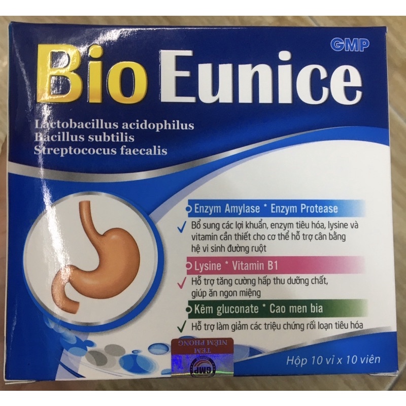 Thực phẩm chức năng men tiêu hoá BIO EUNICE cân bằng hệ tiêu hoá giúp ăn ngon thích hợp cả người lớn và trẻ nhỏ