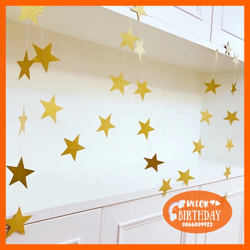 Dây Sao Trang Trí Sinh Nhật ⭐⭐⭐HOT SALE⭐⭐⭐ Trang Trí Phòng Cưới, Tiệc Thôi Nôi, Đầy Tháng Siêu Đẹp