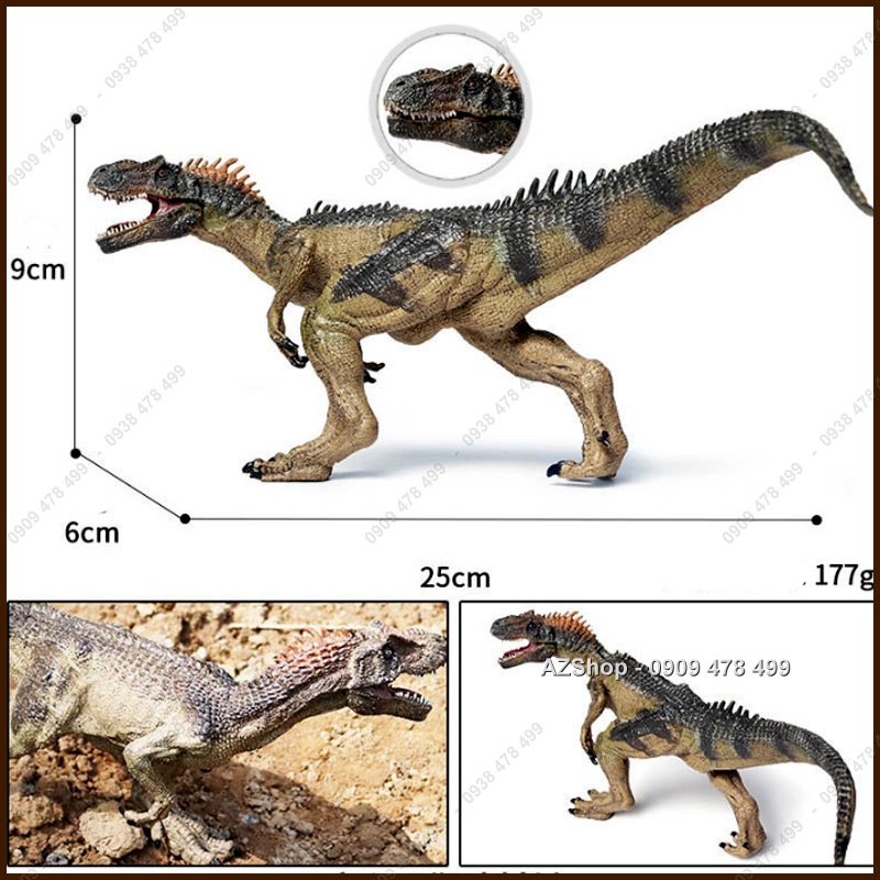 Mô Hình Khủng Long Ăn Thịt Nhanh Nhẹn Allosaurus - Xanh - 7750.1