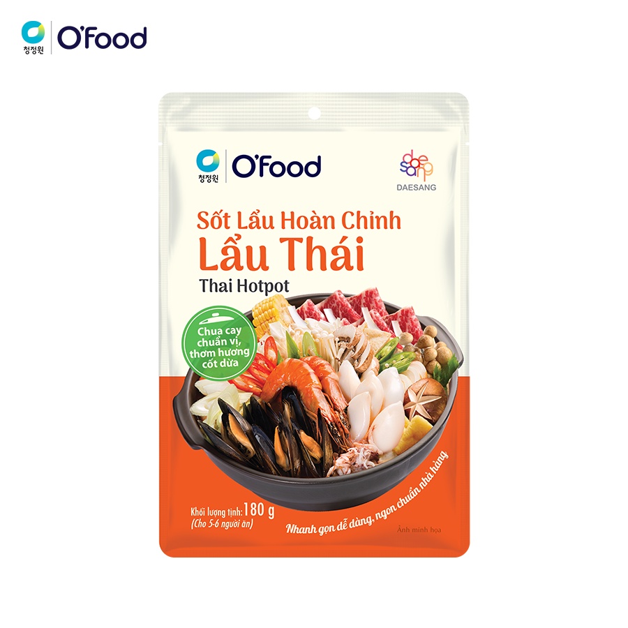 Sốt lẩu hoàn chỉnh O'food gói 180g, có 5 vị