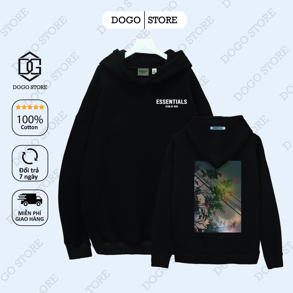 [Mã FAMARAL2 giảm 10K đơn 50K] Áo nỉ HOODIE Hoa Anh Đào DOGO shop ,Áo hoodie nỉ bông cotton unisex