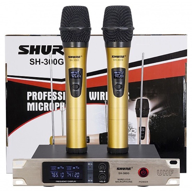 [Mã ELHACE giảm 4% đơn 300K] Micro SHURE không dây SH 300G( HÀNG CHUẨN LOẠI 1 )