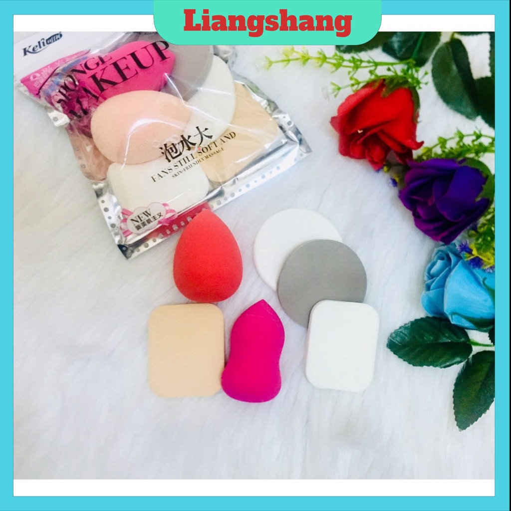 BÔNG MÚT TRANG ĐIỂM KELI BỊCH 6 MIẾNG
