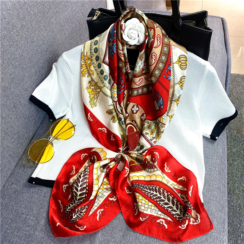 Khăn Choàng Vuông 90x90cm Thời Trang Hàn Quốc Cho Nữ