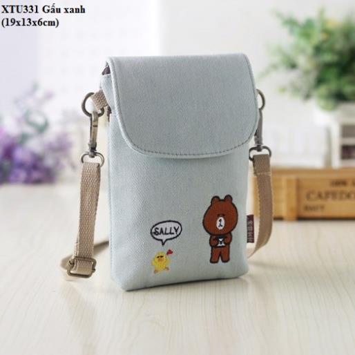 XẢ HÀNG XTU331 Túi nhỏ đeo chéo Totoro xinh xắn (Màu lục)