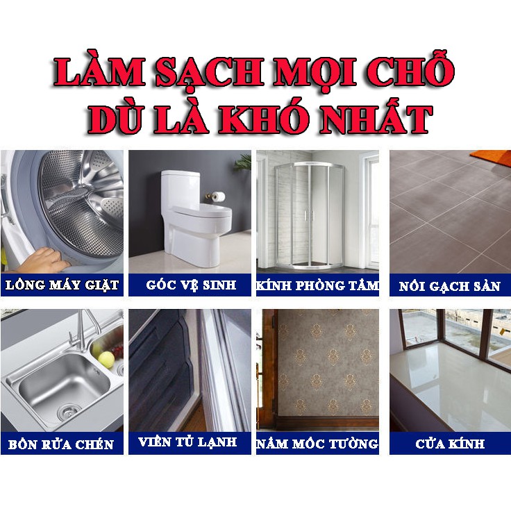 Gel làm sạch nấm mốc tẩy trắng đa năng, nước làm sạch không độc hại loại bỏ độc hại G01 A