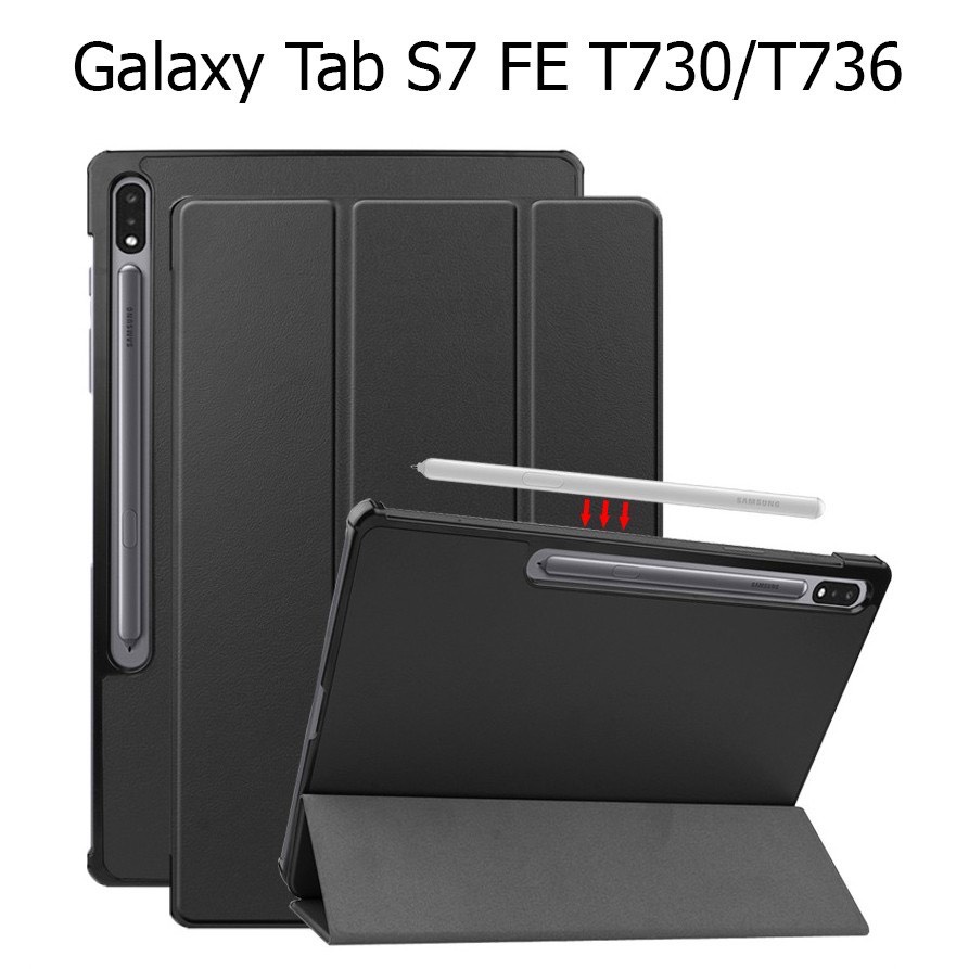 [Mã INCU1114 giảm 25% đơn 99K] Bao da máy tính bảng Samsung Galaxy Tab S7 FE T730 / T735 / T736