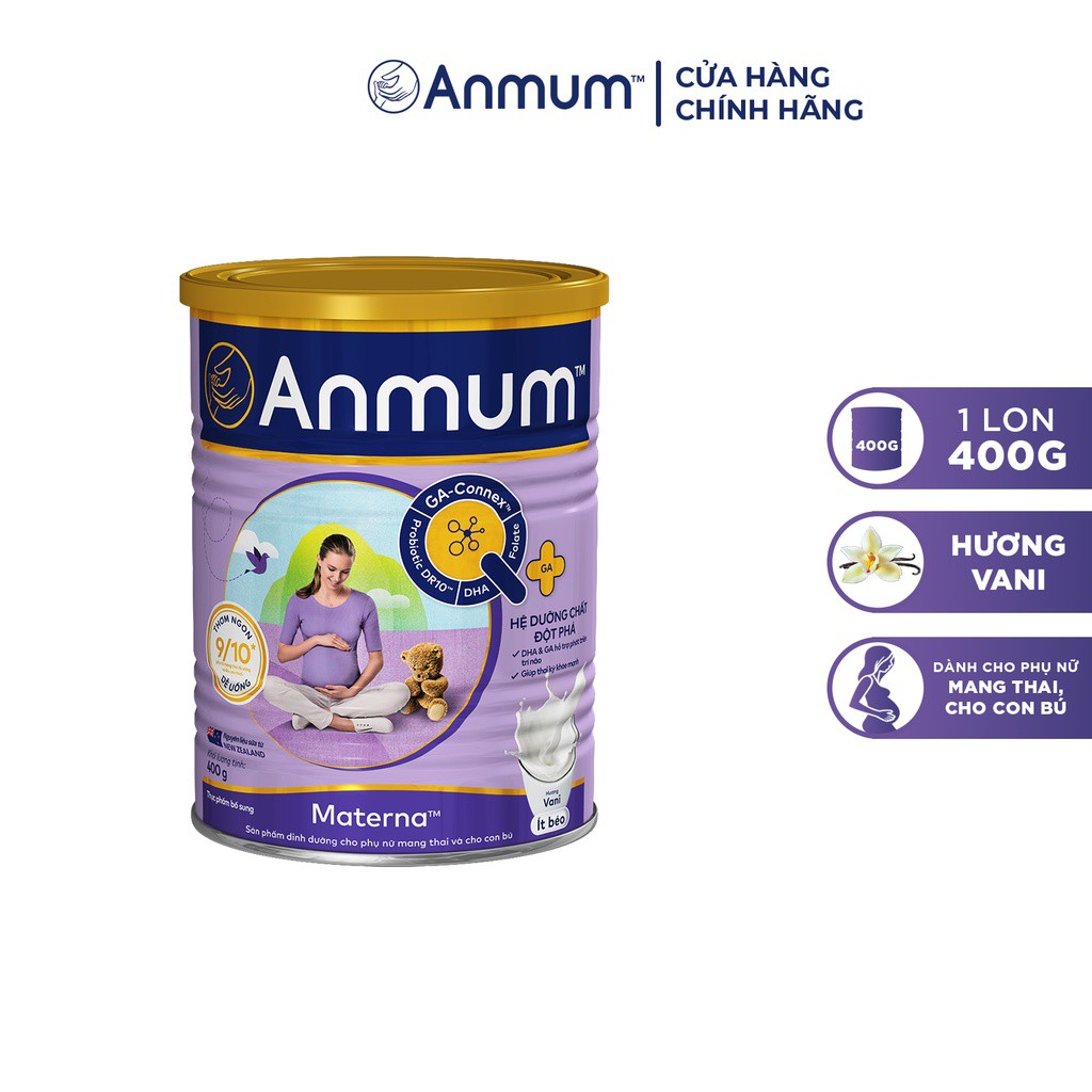 [GRO GIFT] Sữa Bột Dành Cho Mẹ Bầu Anmum Materna Hương Vanilla / Socola 400g (giao ngẫu nhiên)