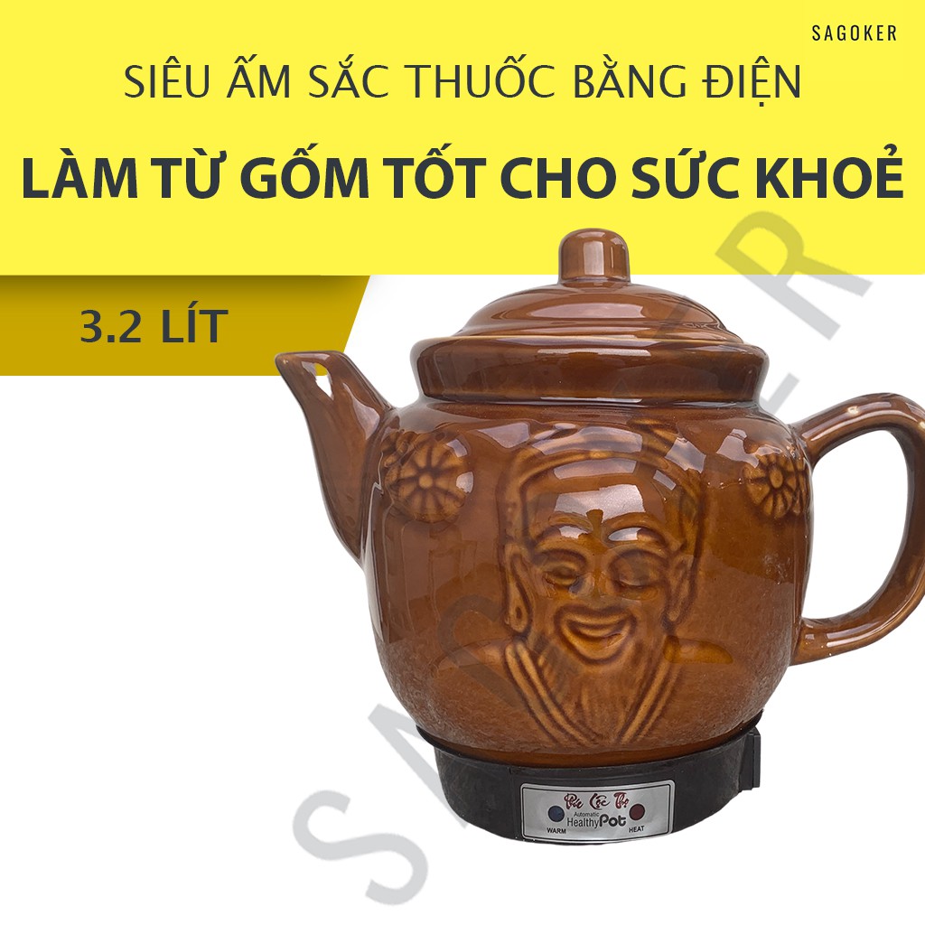 Siêu ấm sắc thuốc bằng điện SAGOKER, mã SG_AM_SACT