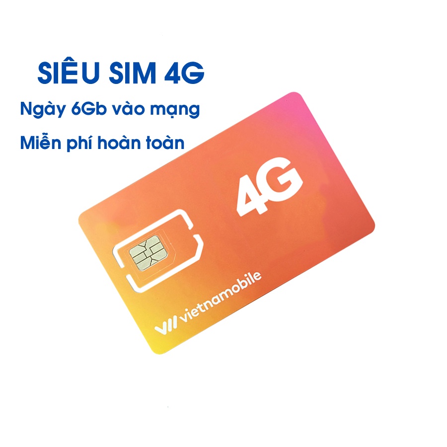 Siêu sim internet ngày 6G vào mạng miễn phí, siêu thánh sim 3G 4G chuyên vào mạng vietnamobile - KLH